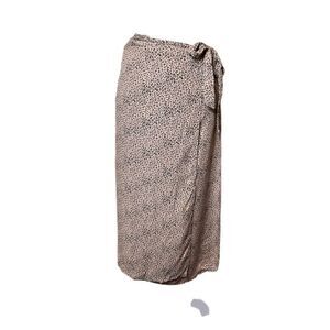 NWOT Urban Romantics Wrap‎ Skirt Leopard print Rayon Tie Side Size Small